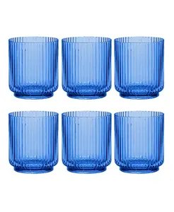 Двойные старомодные кобальтовые стаканы Mesa, набор из 6 штук Abode Homewares, blue
