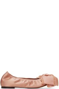 Балетки с розовым атласным бантом Lanvin