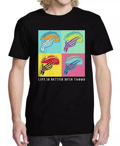 Мужская футболка с рисунком Better with Tacos Buzz Shirts