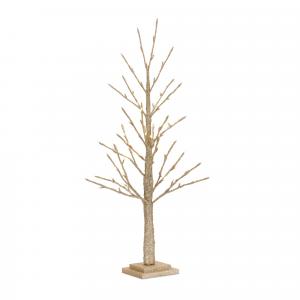 Декоративная веточка Melrose International со светодиодной подсветкой, 91 см, золотой / серебряный