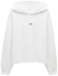 Топ MM6 Maison Margiela Unbrushed Sweatshirt, кремовый