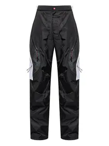 Брюки с монограммой и вставками CASABLANCA, черный