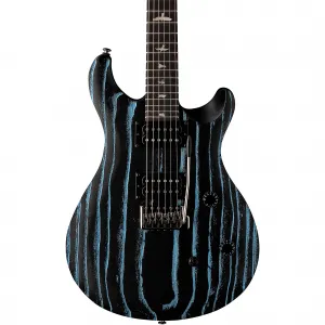 Электрогитара PRS SE Swamp Ash CE 24 Sandblasted LTD, обработка пескоструйной обработкой, синий пескоструйный
