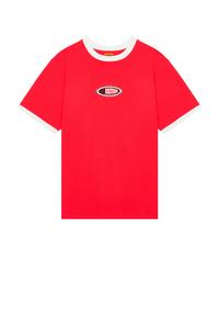 Футболка с винтажным рисунком "Sun dome ringer" Rhythm, red