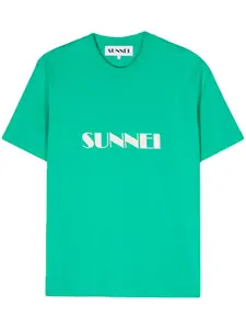 Футболка из органического хлопка с логотипом Sunnei, зеленый