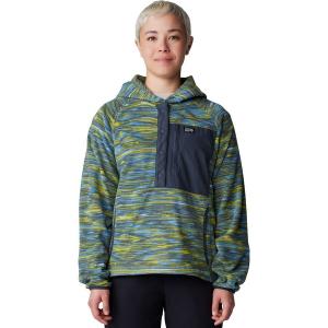 Пуловер Microchill с застежкой на шее - женский Mountain Hardwear Mountain Hardwear, Nitric Blue Stria Print