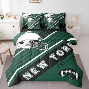 Erosebridal Комплект постельного белья 3D Gridiron, футбольная спортивная тематика с изображением игроков в регби, Army Green
