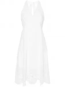 Гипюровое платье миди TWINSET, белый