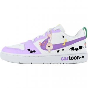 Nike Антискользящие износостойкие низкие детские скейтерские кеды Court Borough белые для подростков