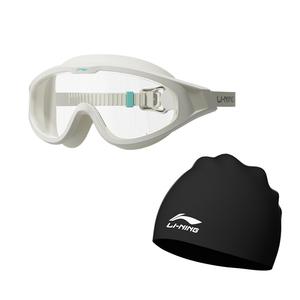 LINING Очки для плавания PP Silicone, Polyester унисекс белый зеленый