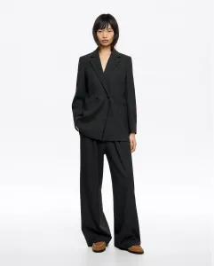 Женские прямые брюки с защипами, однотонные Bimba y Lola, темно-серый