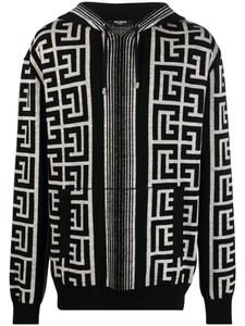Balmain худи с монограммой, черный
