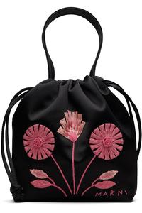 Резинка для волос, маленький мешочек на завязках Marni, черный