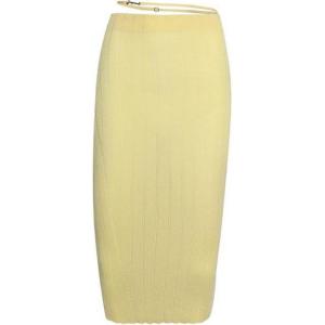 Юбка миди Pralù с волнистым краем Jacquemus, светло-желтый