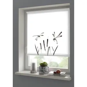 ЖАЛЮЗИ с боковым механизмом белый / декор непрозрачные, защита от посторонних взглядов, без сверления, подвесные, крепление зажимом с фиксирующим винтом Gardinia, белый