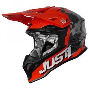 Шлем для бездорожья Just1 J39 Kinetic Camo, красный