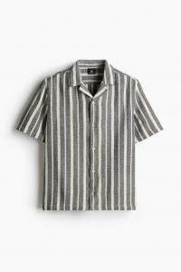 Повседневная рубашка со структурой, стандартного кроя H&M, мультиколор