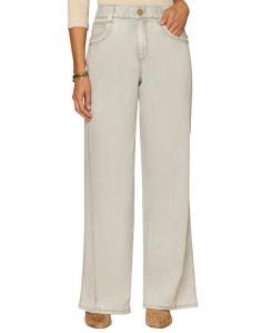 Женские джинсы с двойной кокеткой и широкими штанинами Democracy, Light Grey