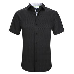Tom Baine Slim Fit рубашка мужская с коротким рукавом Performance Stretch Button Down, черный