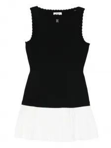 Платье миди с оборками и плиссировкой SANDRO, черный