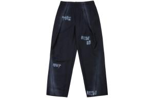 Брюки прямого кроя с принтом-слоганом ADER ERROR, черный