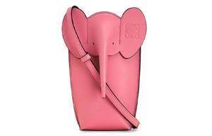 LOEWE Кожаная ручная наплечная сумка через плечо женская светло-розового конфетного цвета