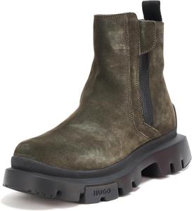 Женские модные ботинки HUGO с боковой молнией и массивной подошвой, Juniper