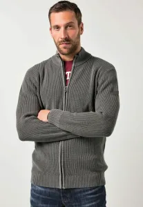 Кардиган в винтажном стиле с воротником-стойкой и застежкой на молнию. Jp1880, Anthracite