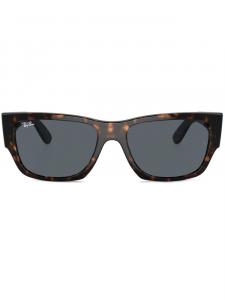 Ray-Ban солнцезащитные очки Carlos в прямоугольной оправе, коричневый