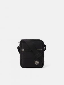 Сумка-кенгуру с передним карманом и подкладкой из рипстопа Stone Island 9200015 COATED NYLON METAL IN ECONYL, черный