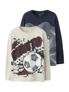 Рубашка NAME IT NKMVALIANT, темно-синий/светло-серый