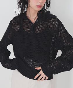 Поло из комбинированной сетки Lian, цвет Black