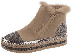 Женские кроссовки с блестками на платформе, удобные для ходьбы, с пайетками и высокой посадкой Generic, Khaki