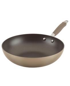 Усовершенствованная домашняя сковорода для жарки с антипригарным покрытием, анодированная, 12 дюймов Anolon, Bronze