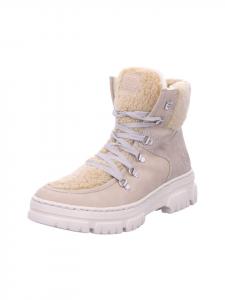 Зимние ботильоны в рыже-бежевом/грибном цвете rieker