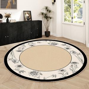 Budis Ковер 160 см для офиса/кабинета, полукруглый, в винтажном стиле, цвет camel, защита пола