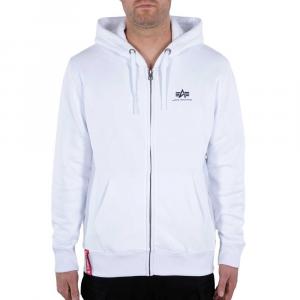 Толстовка Alpha Industries Basic SL Full Zip, белый
