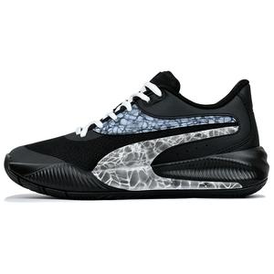 PUMA Тройная износостойкость и легкие низкие баскетбольные кроссовки Unisex Black