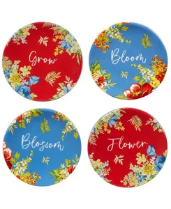 Набор из 4 тарелок для канапе «Цветы» Certified International, miscellaneous