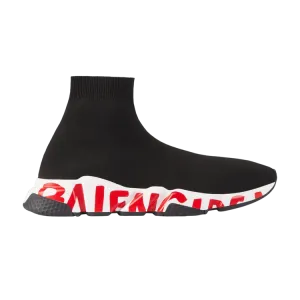 Кроссовки Balenciaga Speed Trainer 'Graffiti - Black Red', черный