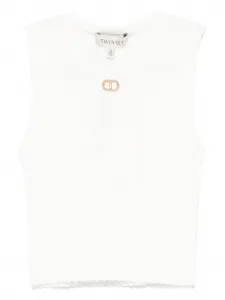 Топ в рубчик TWINSET Kids, белый