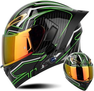 Шлем Esrada Bluetooth, черный / зеленый