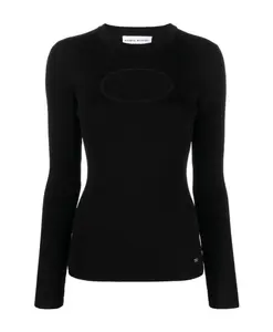 Повседневный черный вискозный свитер Sonia Rykiel, черный