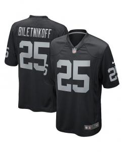 Мужская черная майка игрока пенсионера Fred Biletnikoff Las Vegas Raiders Game Nike, черный