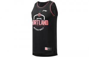 Спортивная баскетбольная коллекция баскетбольная майка мужская черная Lining, черный