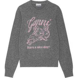 Свитер FW24 женский Frost Gray GANNI, серый