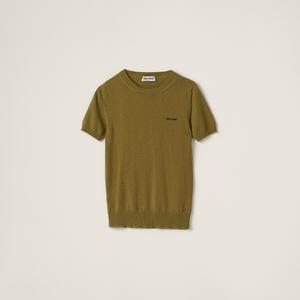 Кашемировый свитер MIU MIU, папоротниково-зеленый