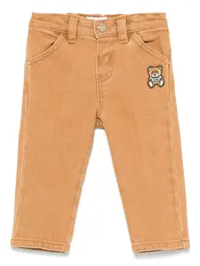 Джинсы Leo Teddy Moschino Kids, коричневый