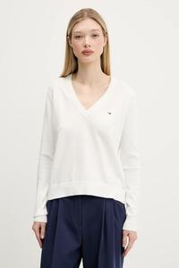 Хлопковый свитер Tommy Jeans, белый