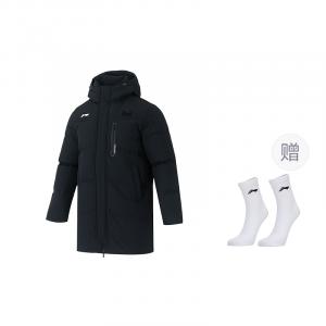 Унисекс черная куртка пуховик для бадминтона LINING, черный